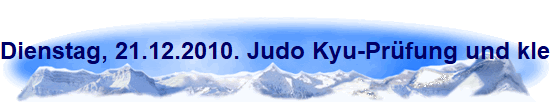 Dienstag, 21.12.2010. Judo Kyu-Prfung und kleines Japanische Turnier sowie kleine Weinachtsfeier in der TH Kopernikusstrasse